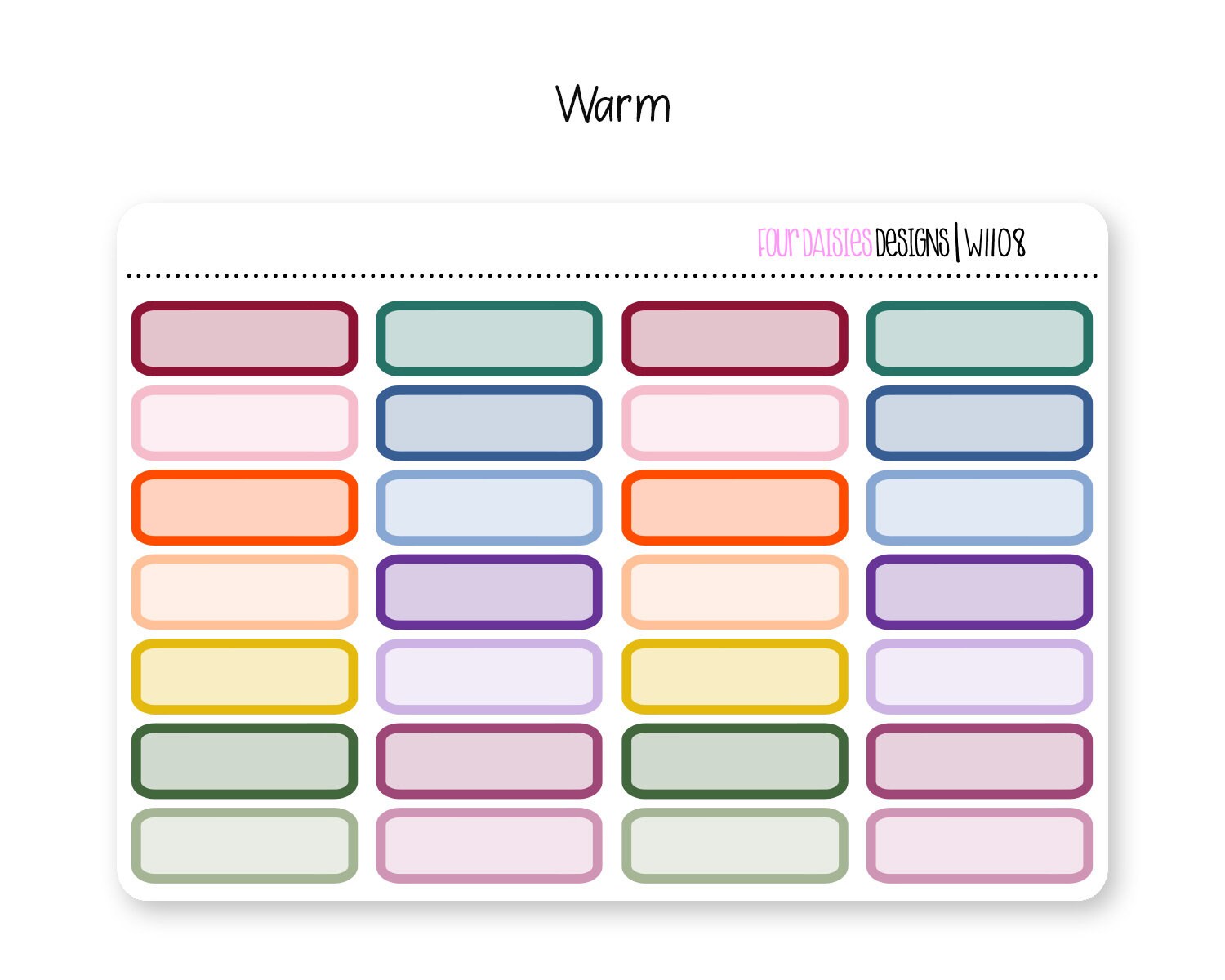 28 Quarter Box Stickers for Erin Condren Life Planner, Plum Paper or ...