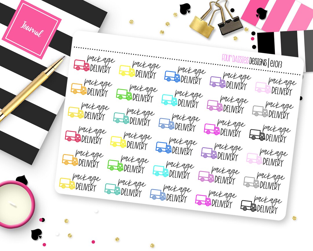 30 Package Delivery Planner Stickers for Erin Condren Life Planner ...