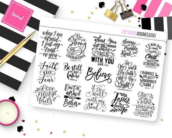 Bible Planner Stickers Designed for Erin Condren Vertical Life Planner
