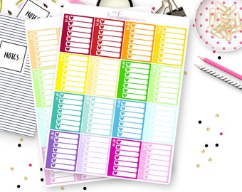 16 To Do Checklist Sidebar Stickers for Erin Condren Life Planner, Plum Paper or Mambi Happy Planners