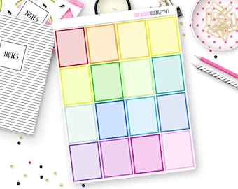 16 Dot Full Box Planner Stickers for Erin Condren Life Planner, Plum Paper or Mambi Happy Planner || R5417