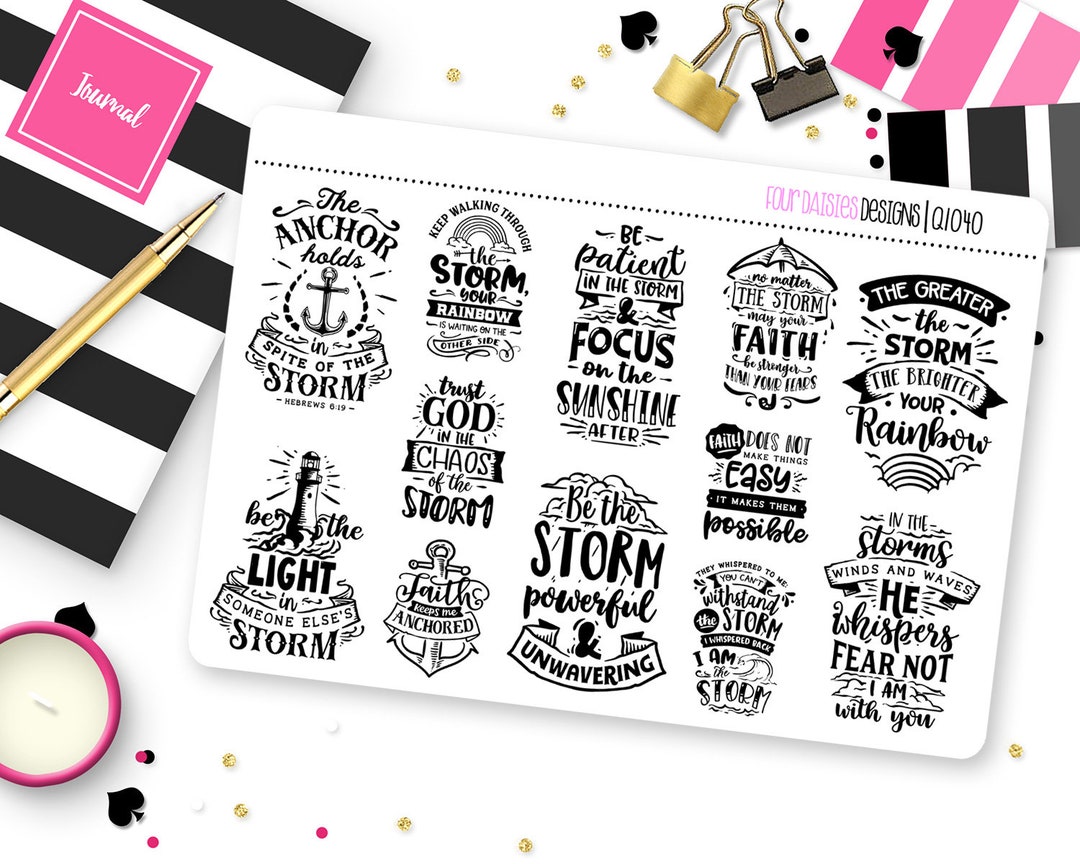 Inspirational Quotes Planner Stickers for Erin Condren Life Planner ...