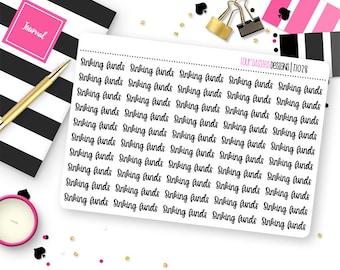 50 Sinking Funds Script Planner Stickers for Erin Condren Life Planner, Plum Paper, or Mambi Happy Planner || T1028