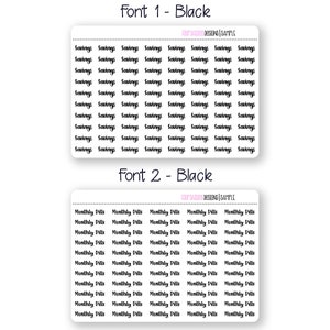 Custom Text Planner Stickers for Erin Condren Life Planner, Plum Paper ...