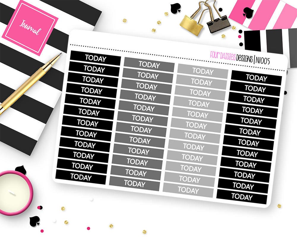 48 Neutral Header Planner Stickers for Erin Condren Life Planner, Plum ...