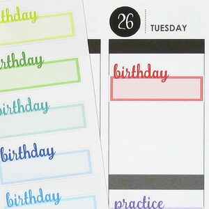 44 Birthday Planner Stickers for Erin Condren Life Planner, Plum Paper ...