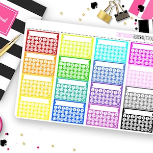 Custom Color Tracker Stickers for Erin Condren Life Planner, Plum Paper ...