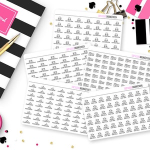 Debt Payment Reminder Planner Stickers for Erin Condren Life Planner, Plum Paper or Mambi Happy Planners