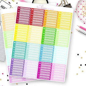 16 Hydrate Sidebar Planner Stickers for Erin Condren Life Planner, Plum Paper or Mambi Happy Planner