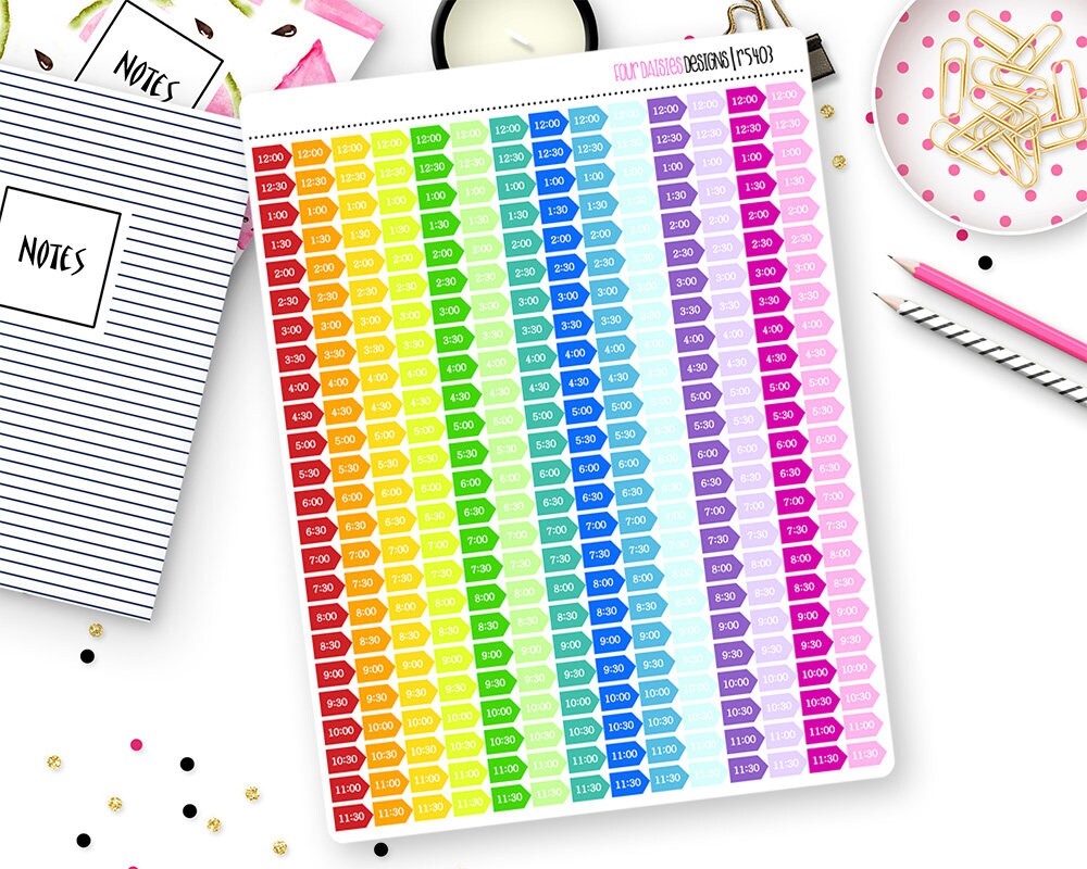 336 Appointment Time Stickers for Erin Condren Life Planner, Plum Paper ...