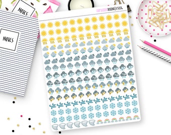 180 Weather Stickers for Erin Condren Life Planner, Plum Paper or Happy Planner || X5006