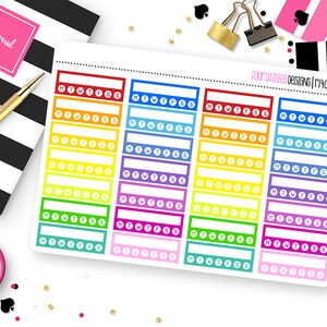 Custom Text/color Habit Tracker Stickers for Erin Condren Life Planner ...