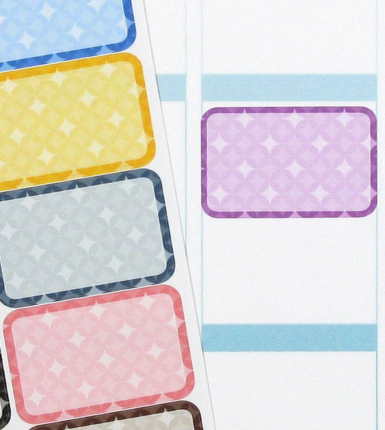 Midcentury Retro Circles Half Box Stickers for Erin Condren Life ...