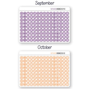 135 EC Icon Dot Planner Stickers for Erin Condren Life Planner, Plum ...