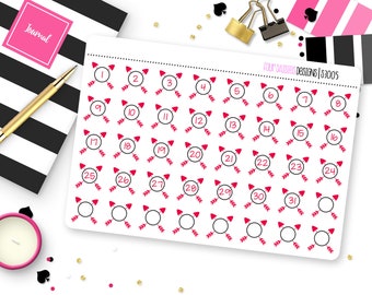 Arrow Date Covers Planner Stickers for Erin Condren Life Planner, Plum Paper or Mambi Happy Planner || S3005