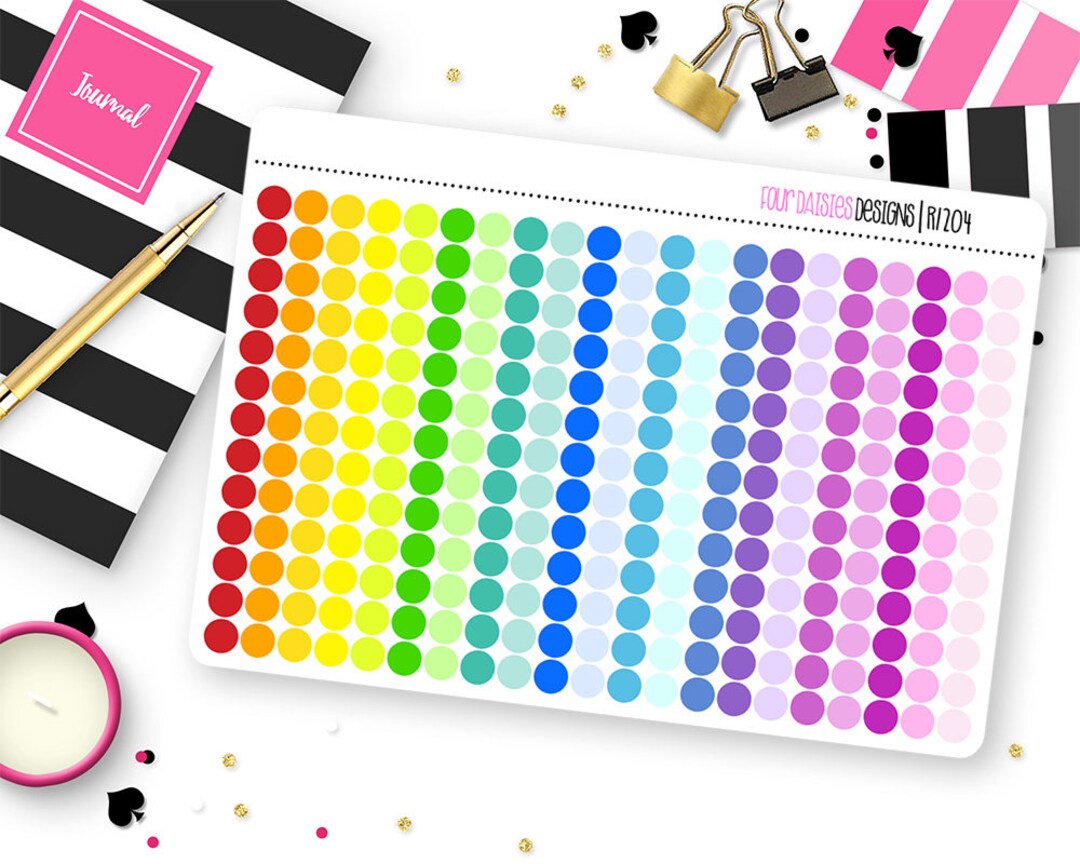 Custom Color Tiny Dots Stickers for Erin Condren Life Planner, Plum ...