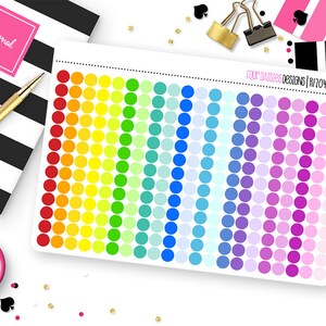 Custom Color Tiny Dots Stickers for Erin Condren Life Planner, Plum ...