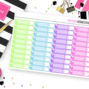 Custom Color Monthly Budget Tracker Stickers for Erin Condren Life ...