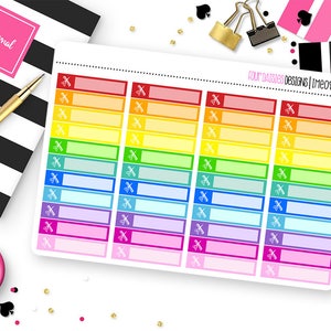 Custom Color Mini Event Stickers for Erin Condren Life Planner, Plum Paper or Mambi Happy Planners image 3