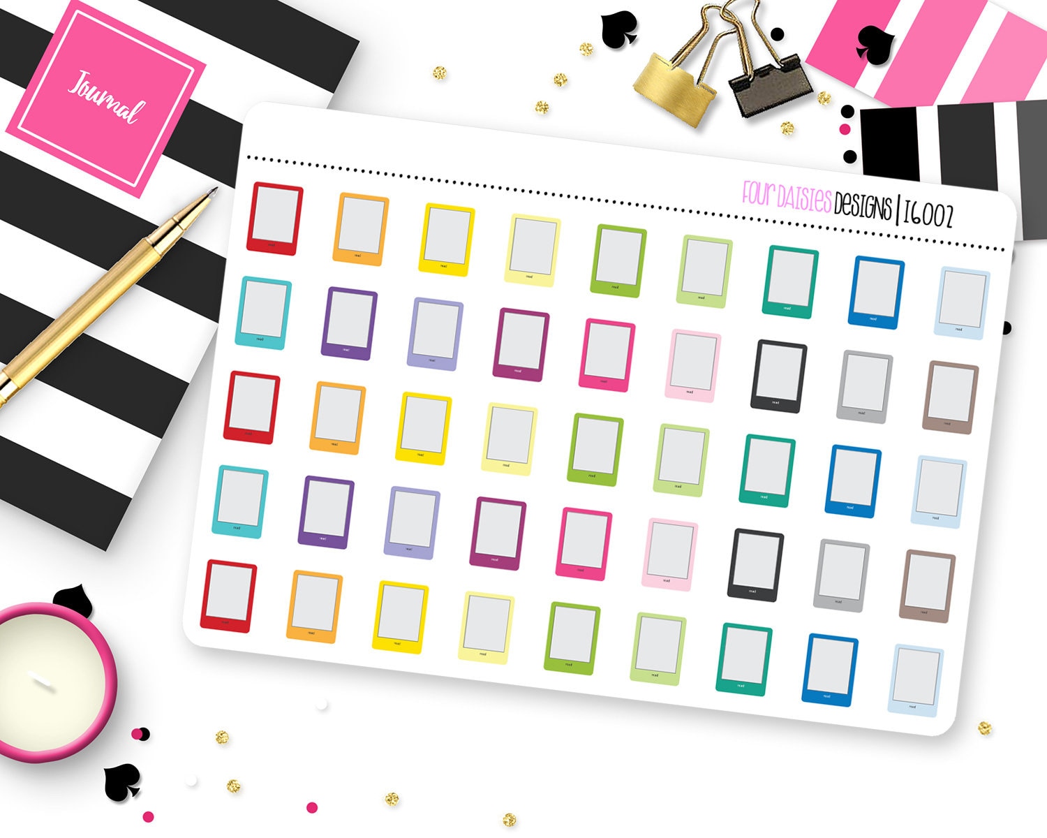 45 E-reader Planner Stickers for Erin Condren Life Planner, Plum Paper ...