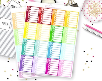 16 To Clean Checklist Sidebar Stickers for Erin Condren Life Planner, Plum Paper or Mambi Happy Planners || 5006