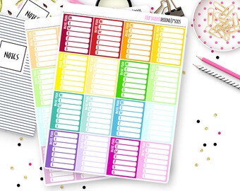 16 Meal Plan Sidebar Trackers for Erin Condren Life Planner, Plum Paper or Mambi Happy Planners