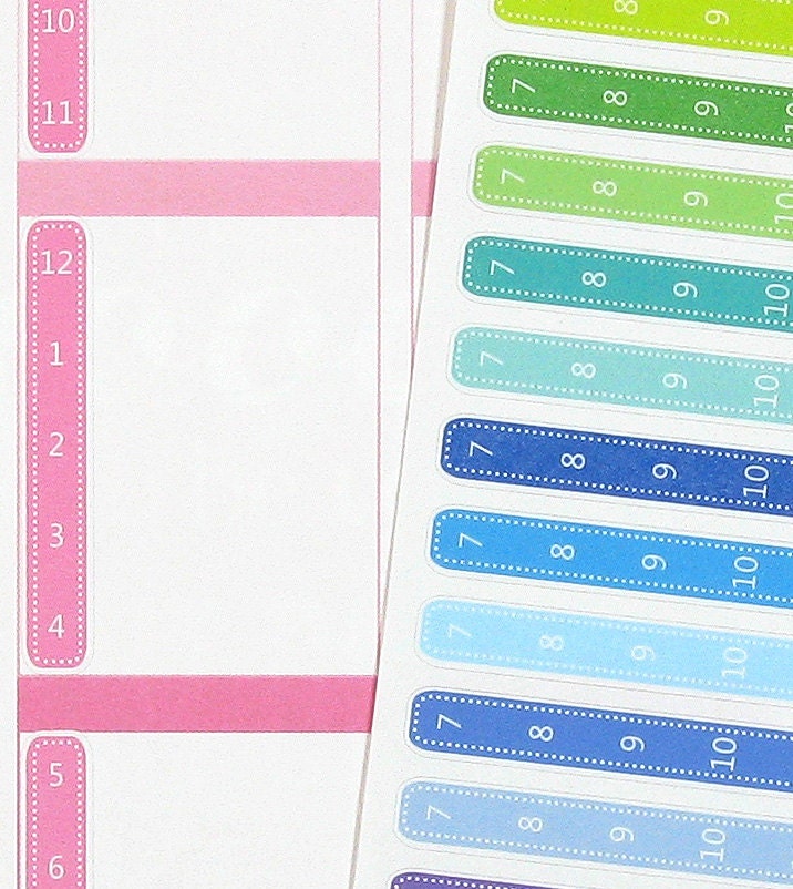 63 Hourly Planner Stickers for Erin Condren Life Planner Plum - Etsy