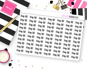 70 Day Off Script Planner Stickers for Erin Condren Life Planner, Plum Paper or Mambi Happy Planner || T1032