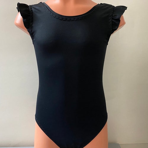 Black Ballet Leotard Dance Leotard Gymnastic Leotard Sizes Etsy