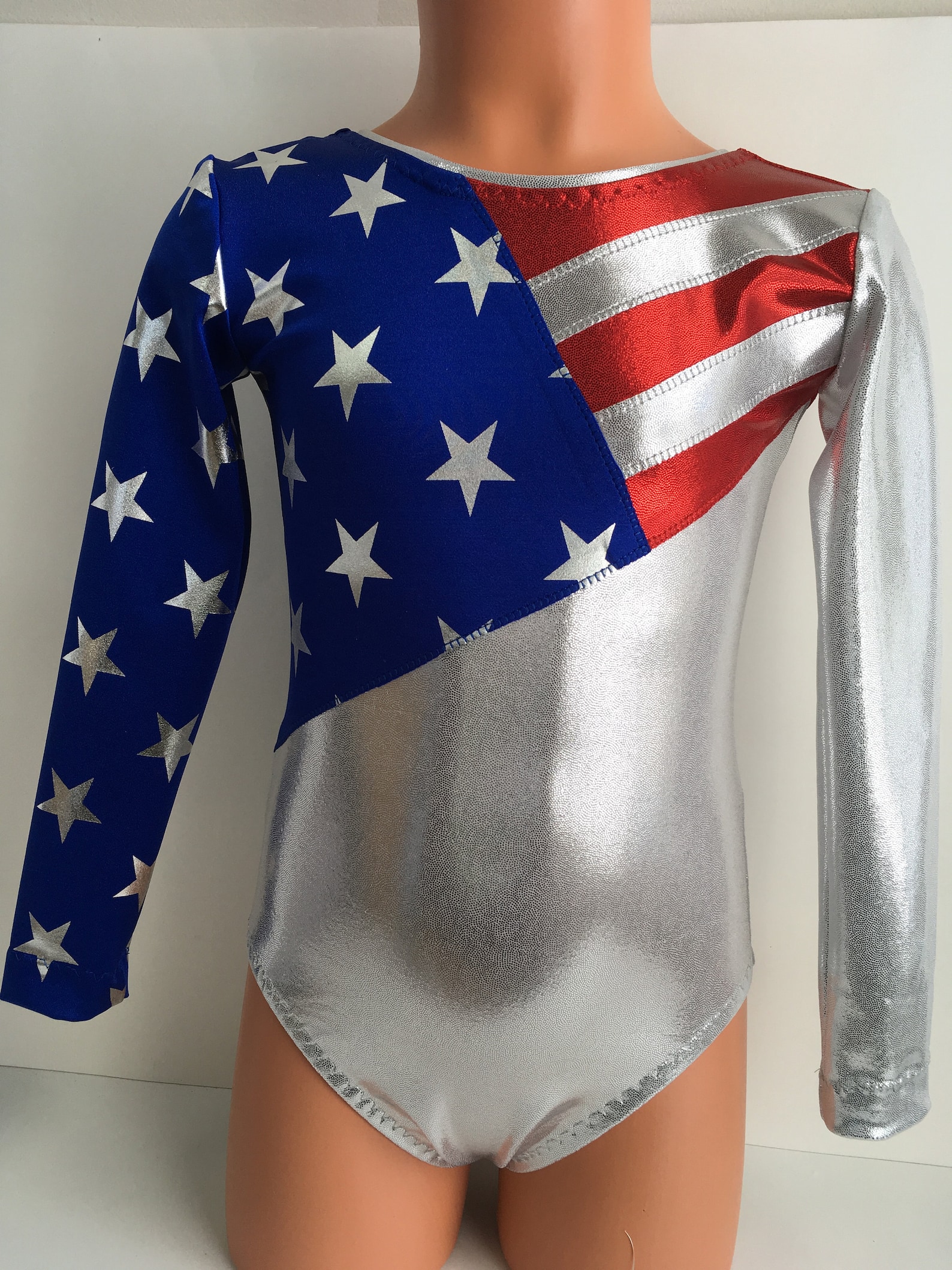 Long Sleeve USA Flag Leotard for Gymnastics or Dance Sizes: - Etsy