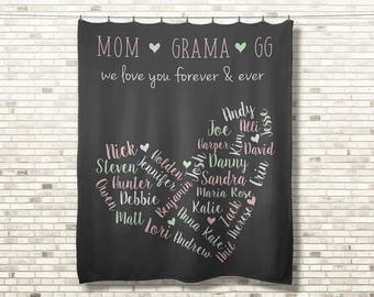 personalized blanket for grandma etsy