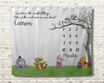 winnie the pooh milestone blanket
