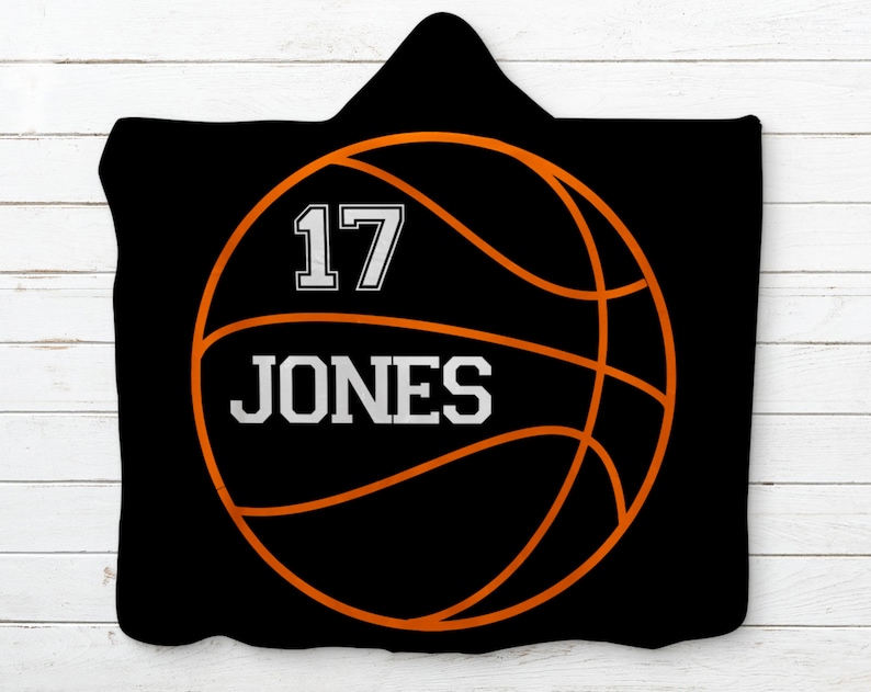 Hooded Basketball Blanket Personalized Basketball Blanket Etsy