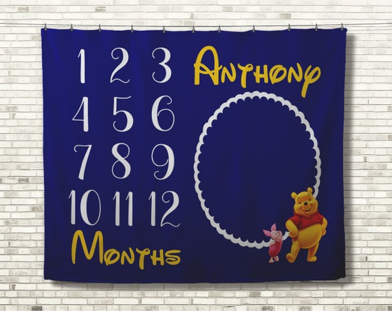 winnie the pooh milestone blanket