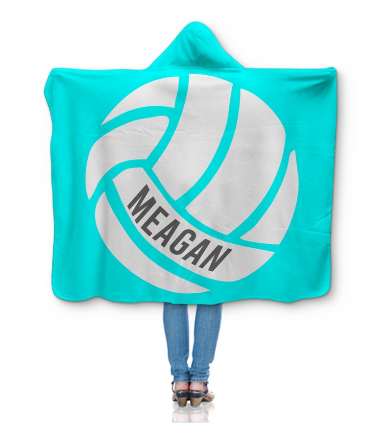 Hooded Volleyball Blanket Personalized Volleyball Blanket Etsy