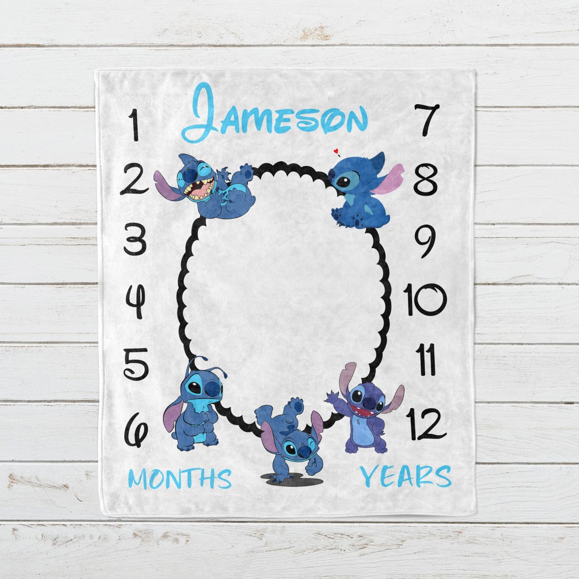 Monthly Milestone Blanket Disney Milestone Blanket Stitch Etsy