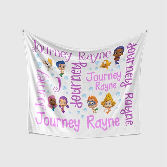 Nickelodeon Bubble Guppies Blanket Personalized Baby Blanket Etsy