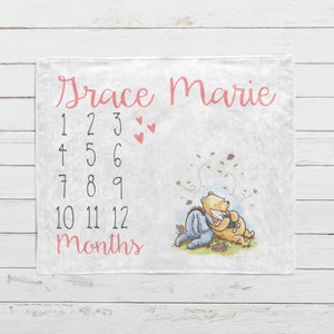 winnie the pooh milestone blanket