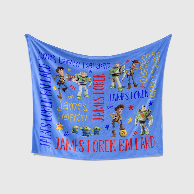 Toy Story Blanket Personalized Baby Blanket Kids Custom Etsy