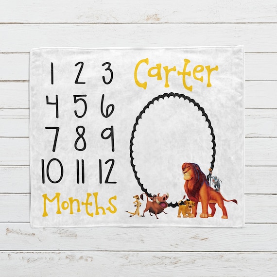 Couverture Jalon Du Roi Lion Couverture Milestone Mensuelle Etsy