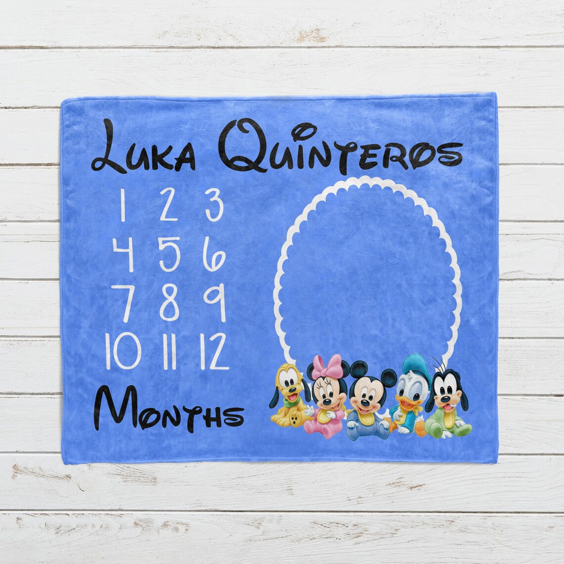 Baby Disney Milestone Blanket Monthly Milestone Blanket Etsy