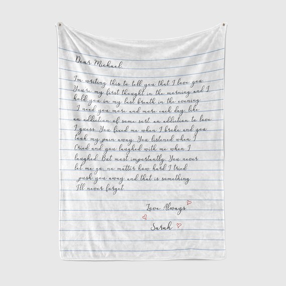 Love Letter Love Letter Blanket Letter Blanket Letter Etsy