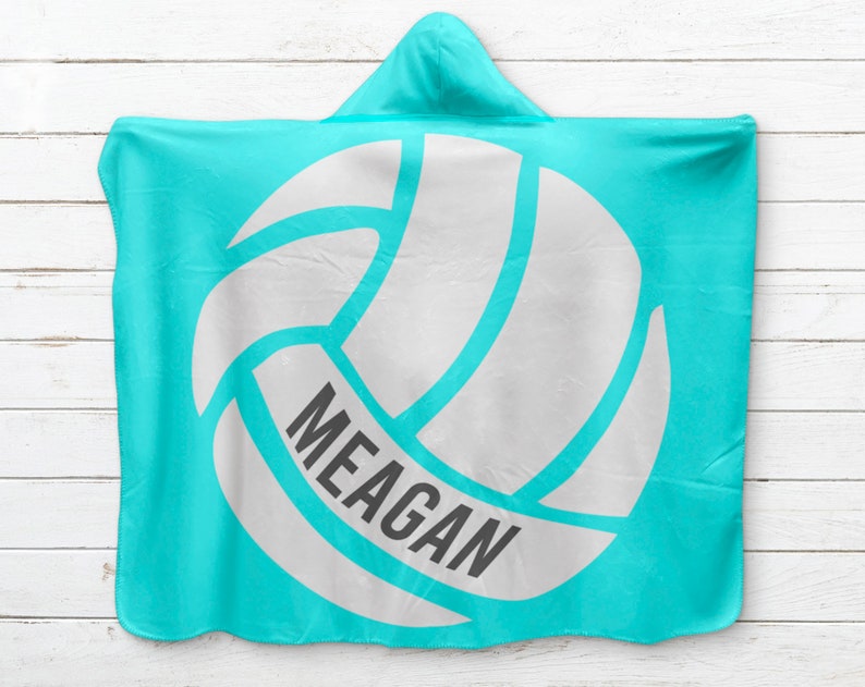 Hooded Volleyball Blanket Personalized Volleyball Blanket Etsy