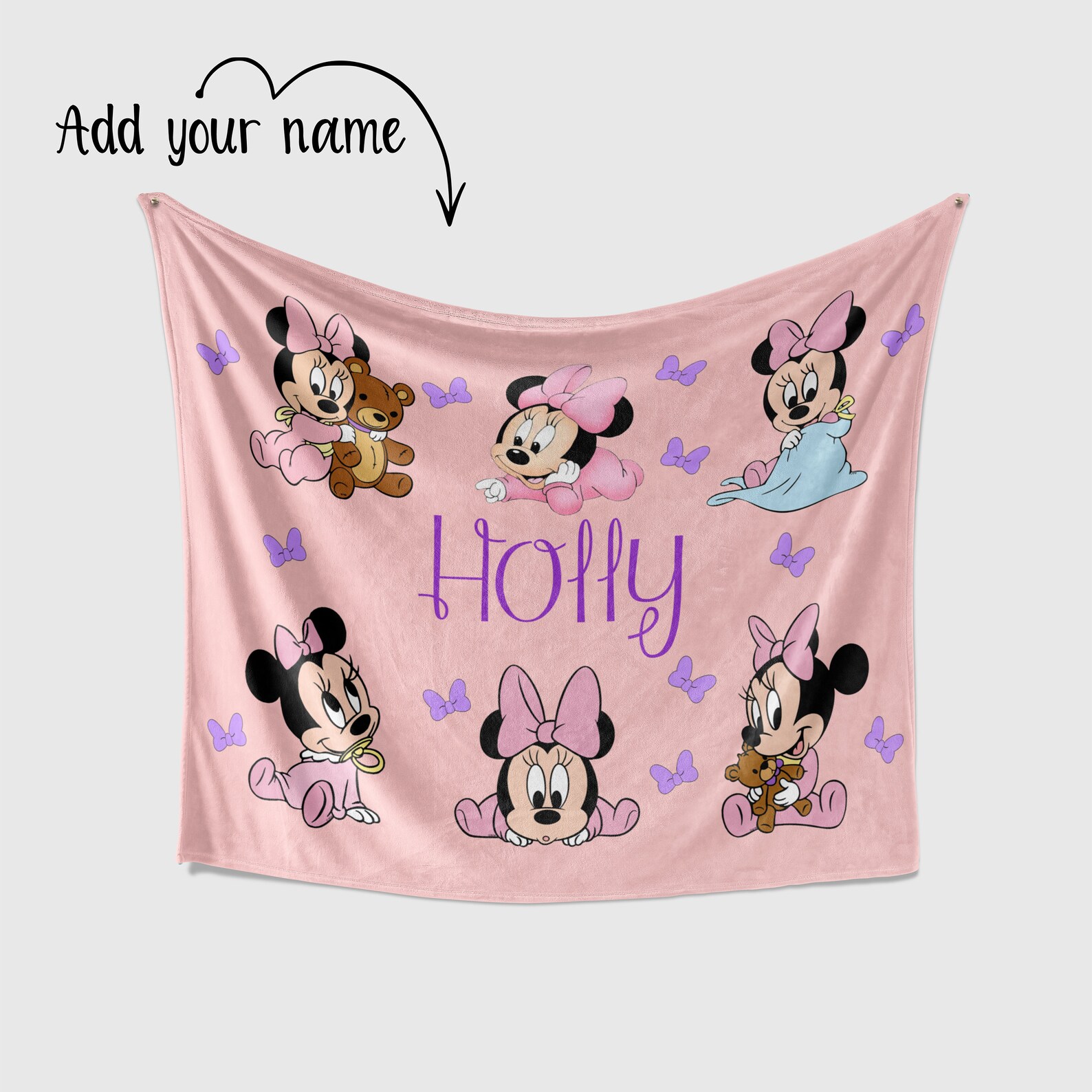 Baby Minnie Mouse Blanket Minnie Mouse Throw Blanket Minnie Etsy