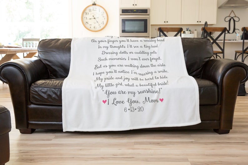 Custom Poem Blanket Brides Blanket Personalized Blanket Etsy