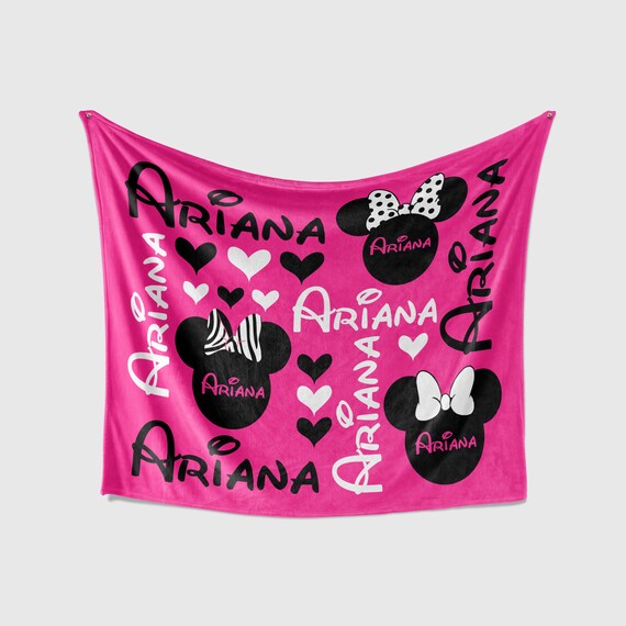 minnie mouse personalized blanket