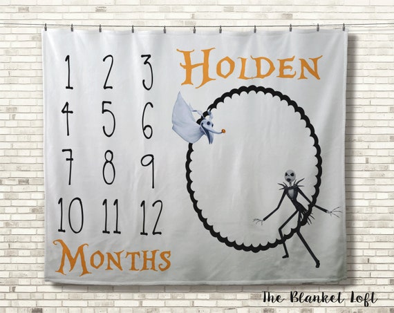 personalized baby monthly milestone blanket