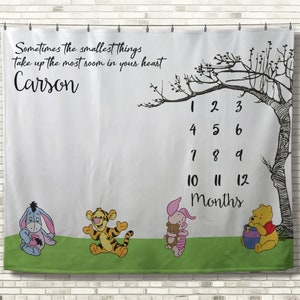 winnie the pooh milestone blanket
