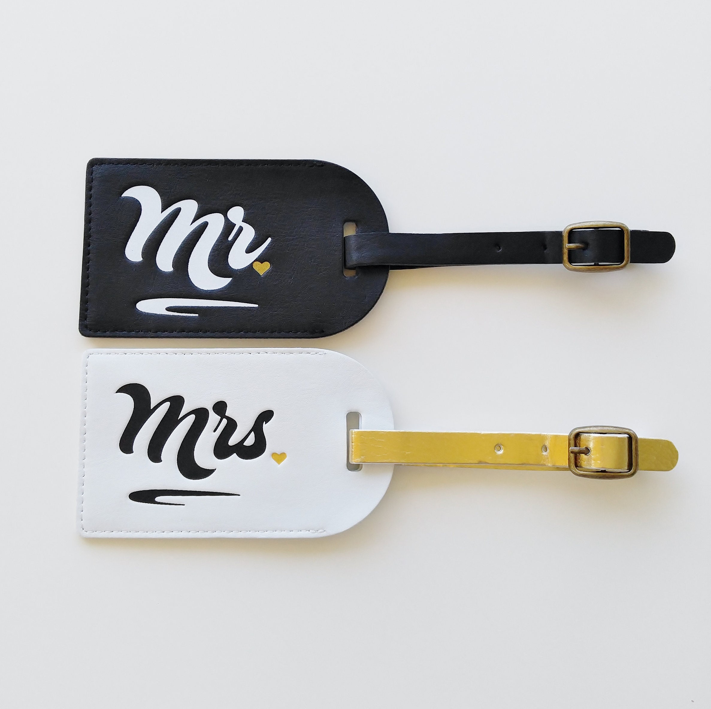 Mr and Mrs Luggage Tags Bride and Groom Luggage Tags Honeymoon Etsy