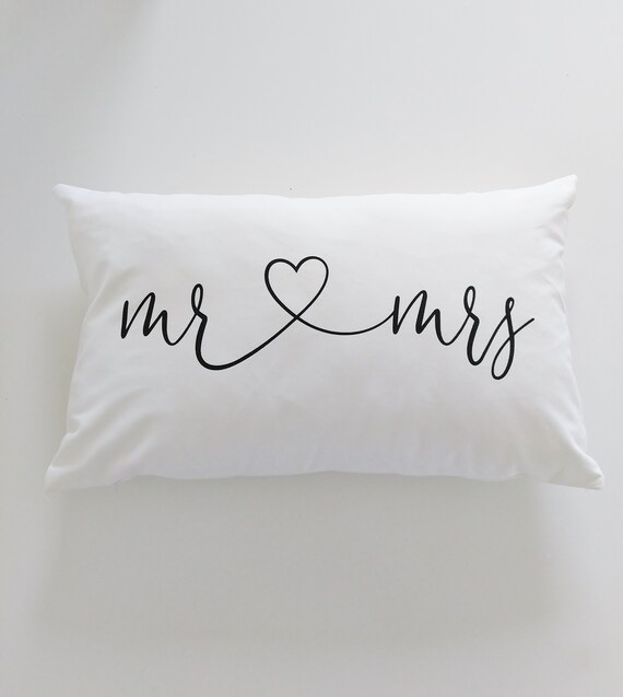 Lumbar Pillow Mr And Mrs Unique Wedding Gift Bedroom Decor Master Bedroom Lumbar Pillow Quote Romantic Gift Throw Pillow With Words Quotes